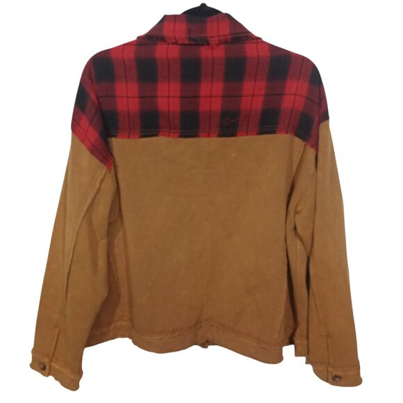 POL Red and Brown Plaid Jacket - Picture 2 of 6